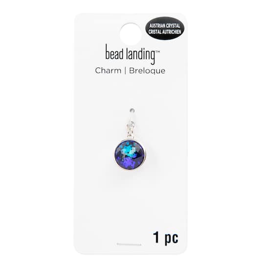 Blue Austrian Crystal Dome Charm by Bead Landing™